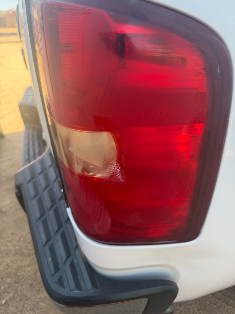 Truck taillight before restoration