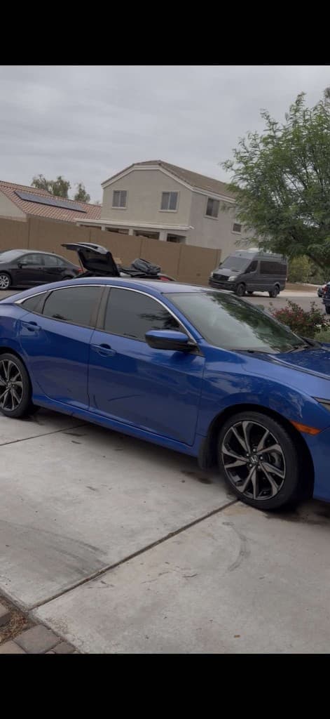 Honda Civic after mobile exterior detailing