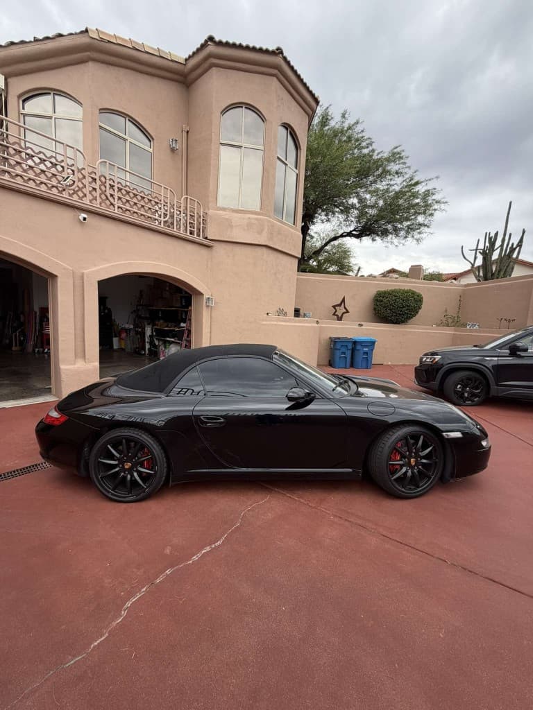 Porsche 911 Cabriolet after mobile exterior detailing
